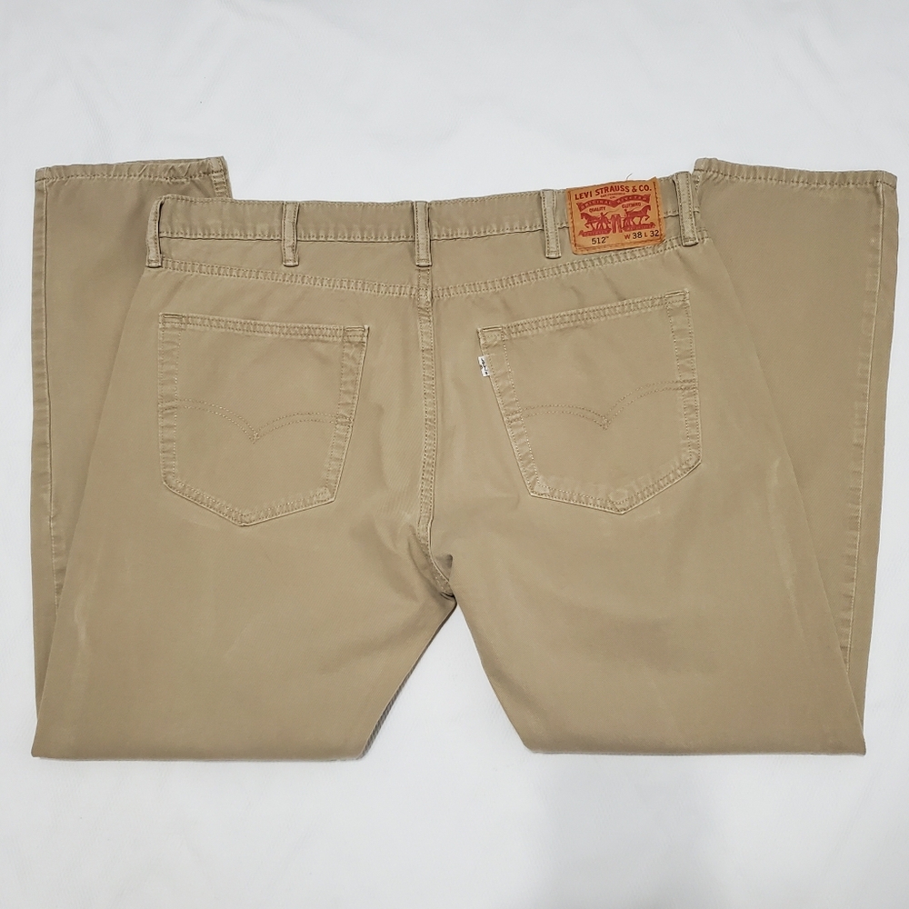 Levi's 512 Slim Fit Jeans Tan 38 Waist - Picture 10 of 11